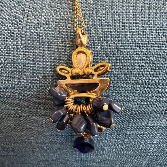 Blue J Crew necklace. Long chain in great condition. - Picture 3 of 4